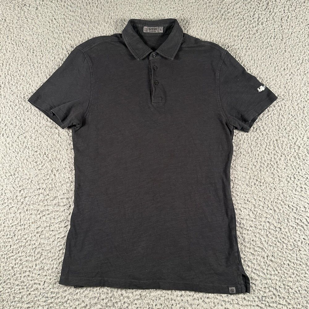 G/Fore Knit‎ Shirt Mens Large Black Performance Golf Polo Cotton